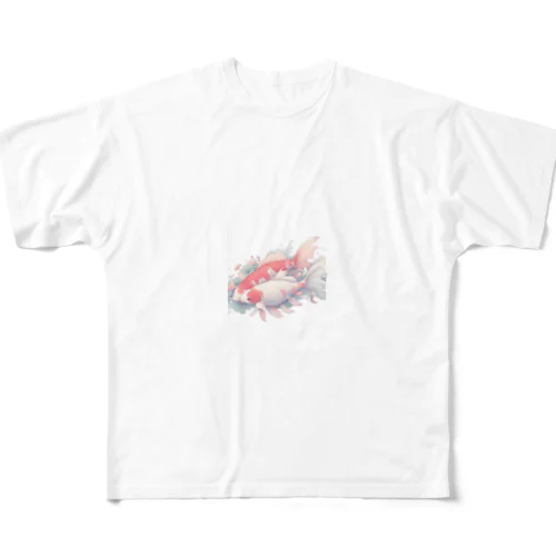 鯉のカラーイラスト All-Over Print T-Shirt