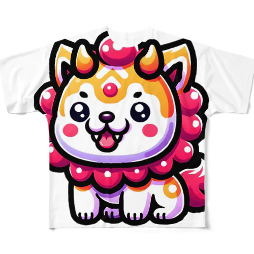 ゆるかわシーサー フルグラフィックTシャツ