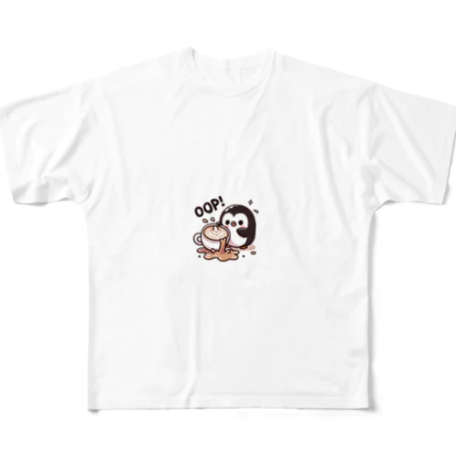 ペンギンのラテアートミス All-Over Print T-Shirt
