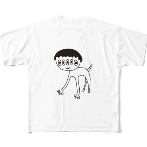 いつつめよつんばい フルグラフィックTシャツ