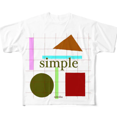 simple4 フルグラフィックTシャツ