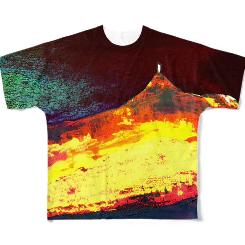 火口の夜 All-Over Print T-Shirt