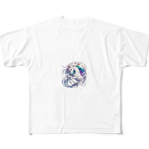 七色のユニコーン_002 フルグラフィックTシャツ