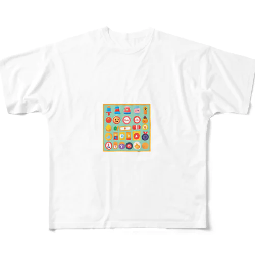 キュートなキャラクターたち All-Over Print T-Shirt