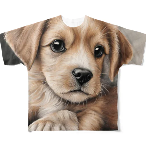 癒しの子犬 All-Over Print T-Shirt