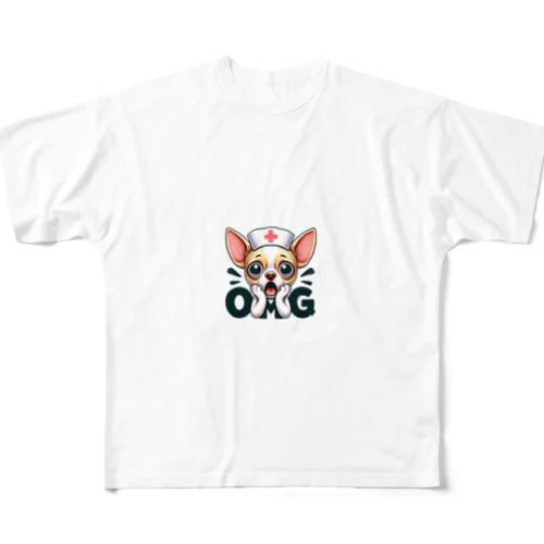 看護師チワワ10 All-Over Print T-Shirt