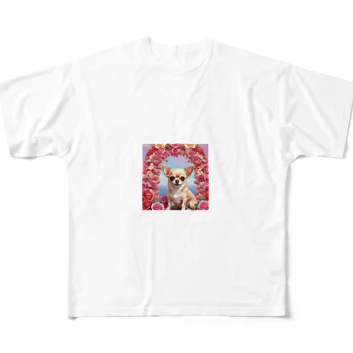 王室の秘密とチワワと薔薇 All-Over Print T-Shirt