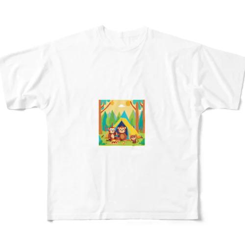 森のキャンパー All-Over Print T-Shirt