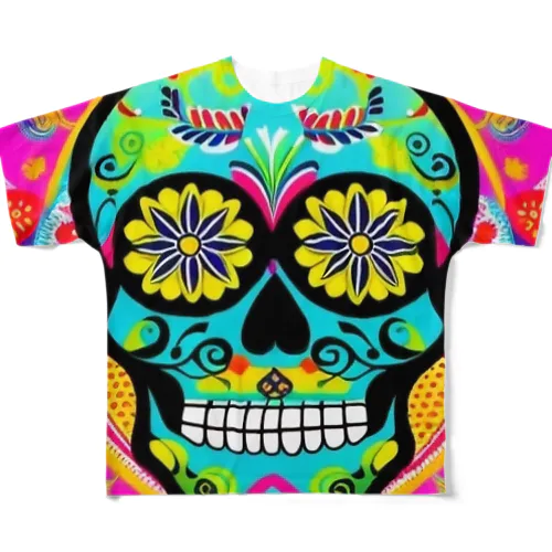 sugarskull フルグラフィックTシャツ