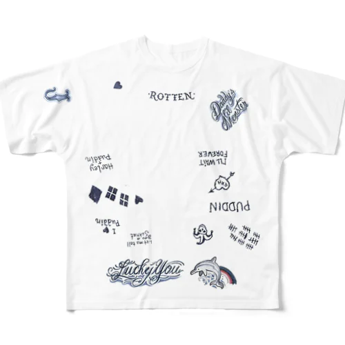 ハーレイ・クイン【TATOO】（両面） All-Over Print T-Shirt