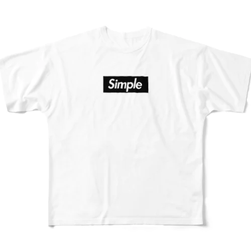 simple　シンプル フルグラフィックTシャツ