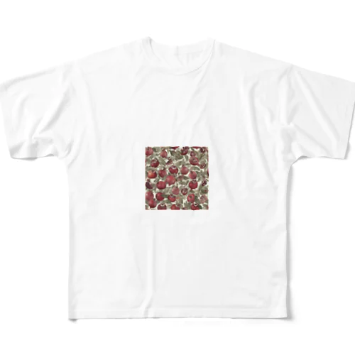 ザクロのアート　pomegranate　art フルグラフィックTシャツ