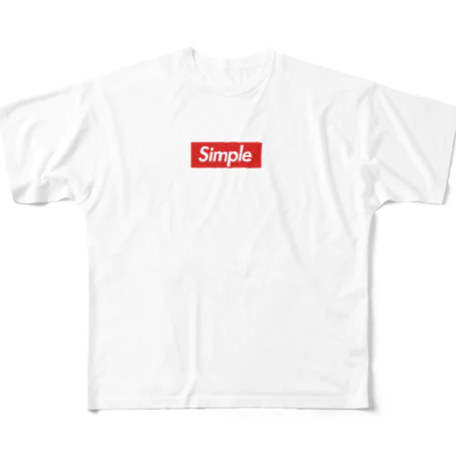 シンプル　SIMPLE フルグラフィックTシャツ