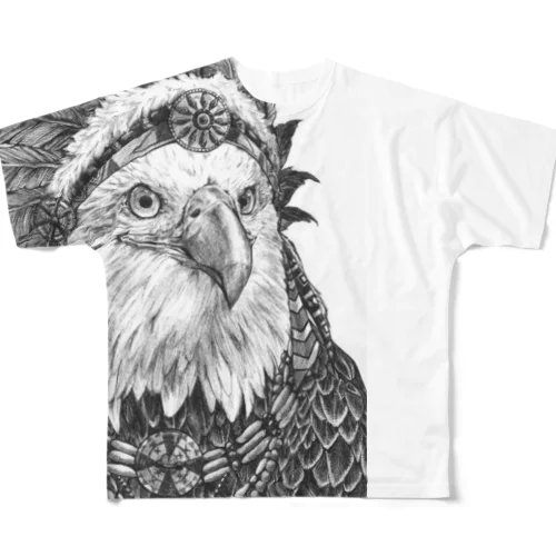 ハクトウワシ-インディアン- All-Over Print T-Shirt