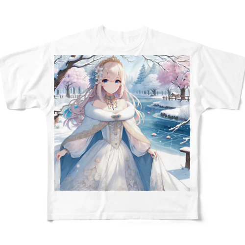 雪国の王女 フルグラフィックTシャツ