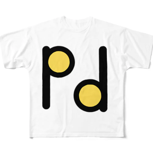 ｐとｄ All-Over Print T-Shirt