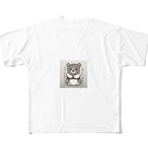 くま フルグラフィックTシャツ