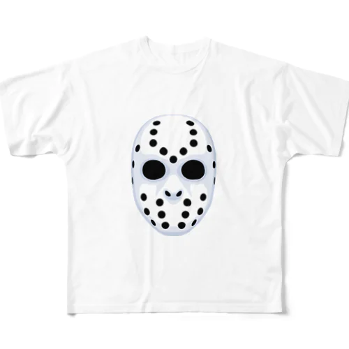 ホラーなホッケーマスク All-Over Print T-Shirt