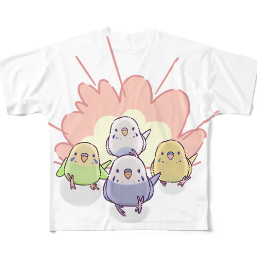 インコ戦隊 フルグラフィックTシャツ