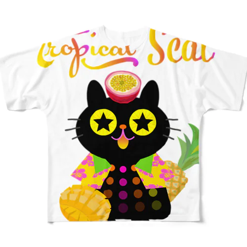 Tropicalスキャット All-Over Print T-Shirt