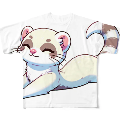 のんびりフェレットちゃん🐾 フルグラフィックTシャツ