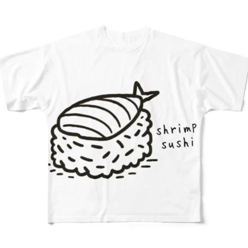 shrimp sushi All-Over Print T-Shirt