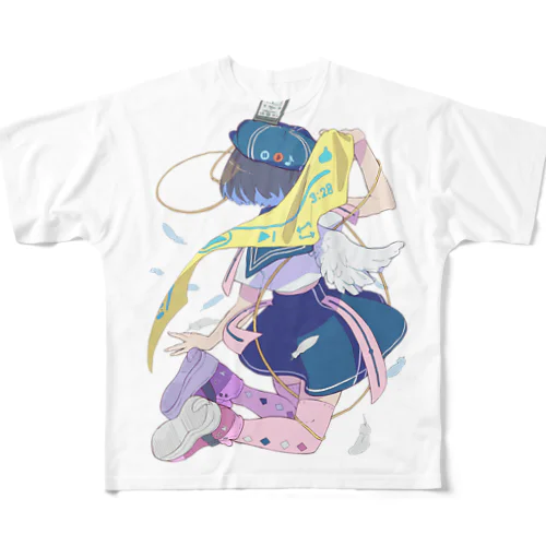 音楽プレイヤー フルグラフィックTシャツ