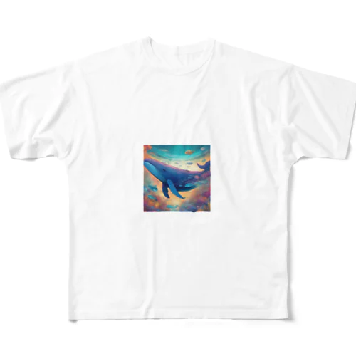 クジラさん All-Over Print T-Shirt