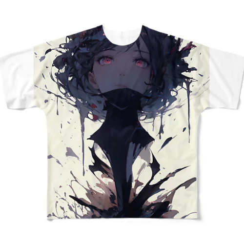 闇に落ちた美女 All-Over Print T-Shirt