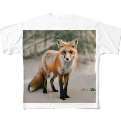 キタキツネのグッズ フルグラフィックTシャツ