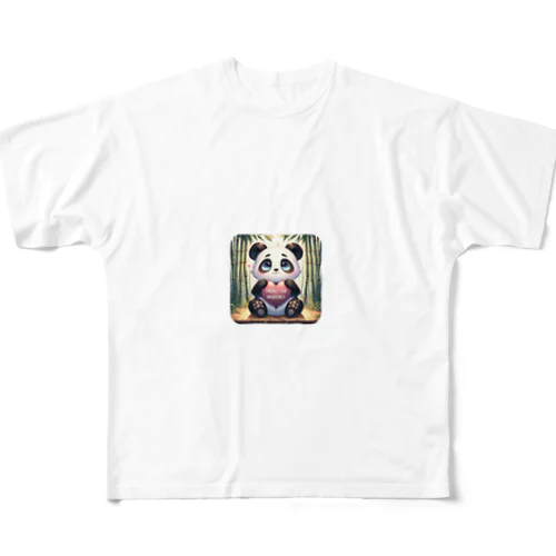 かわいいパンダ、イラストのグッズ All-Over Print T-Shirt