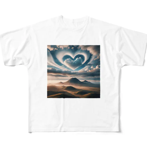 ハートの雲 All-Over Print T-Shirt