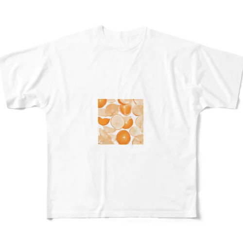 オレンジ（Orange） All-Over Print T-Shirt