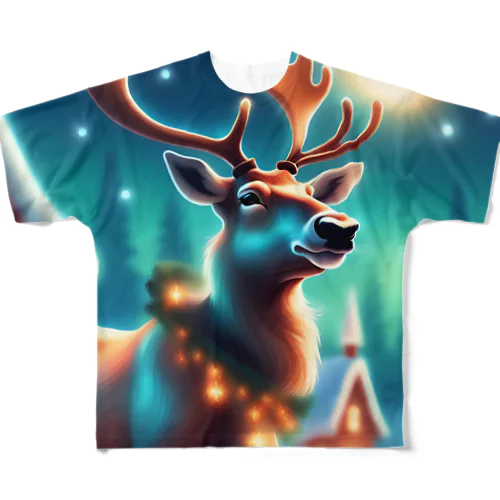 クリスマストナカイのグッズ フルグラフィックTシャツ