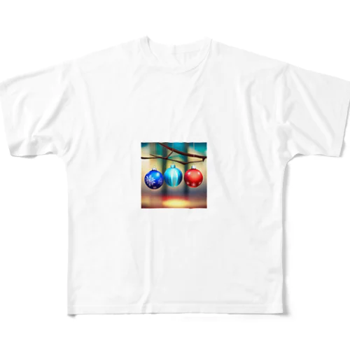 クリスマスオーナメント（Christmas Ornaments） All-Over Print T-Shirt