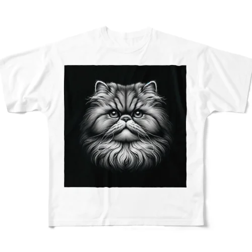 ペルシャ猫 フルグラフィックTシャツ