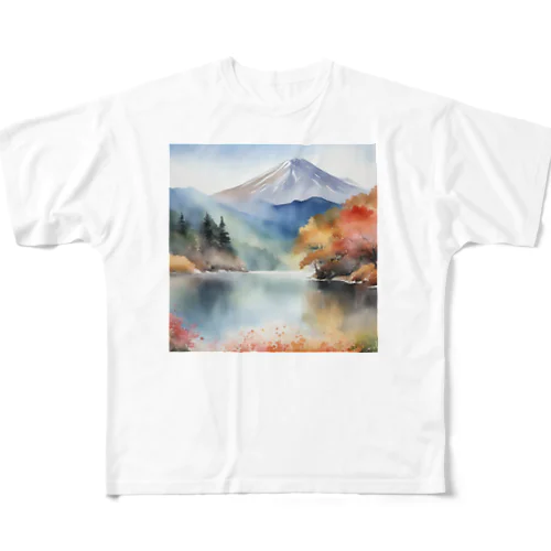 まったり山の絵君 All-Over Print T-Shirt