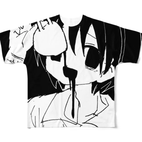 カフェイン中毒 フルグラフィックTシャツ