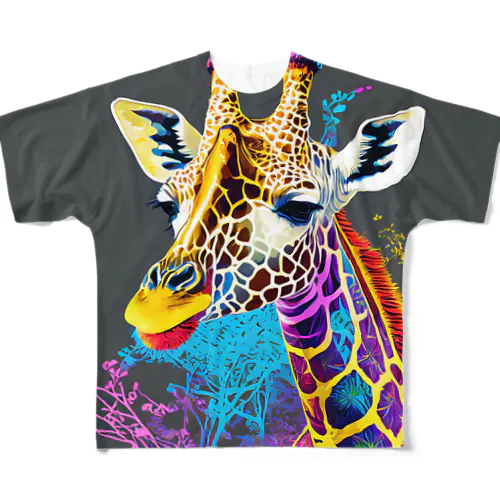 キリン　 All-Over Print T-Shirt