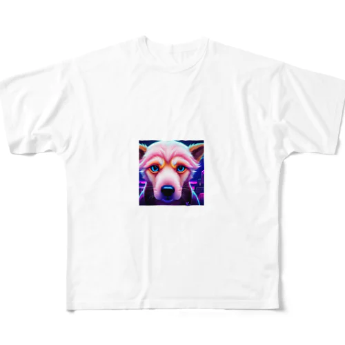 リアルな犬 All-Over Print T-Shirt