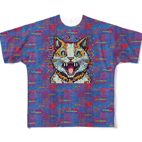クレイジーニット（ドット猫） All-Over Print T-Shirt