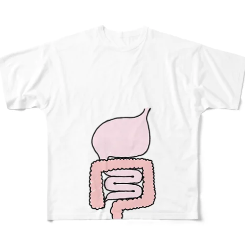 胃＋腸＝胃腸 フルグラフィックTシャツ