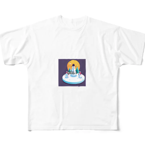 ゆきだるま2 フルグラフィックTシャツ