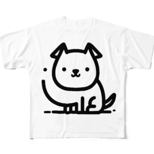 つぶらな瞳のわんこ🐾 フルグラフィックTシャツ