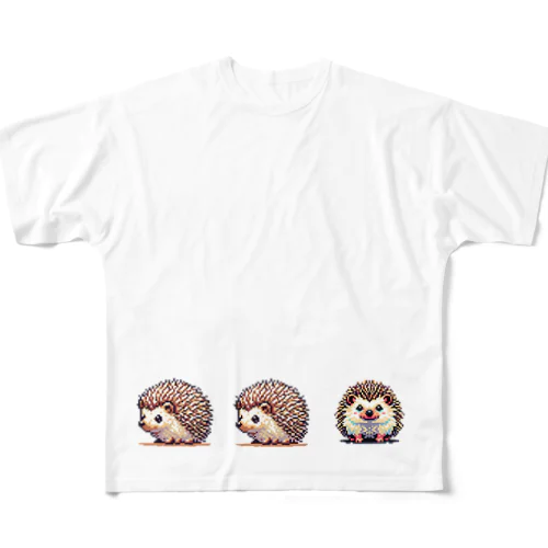 ドット絵のハリネズミver.5 フルグラフィックTシャツ