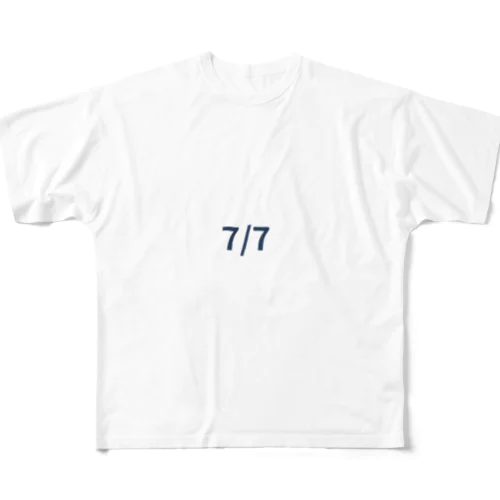 日付グッズ7/7バージョン フルグラフィックTシャツ
