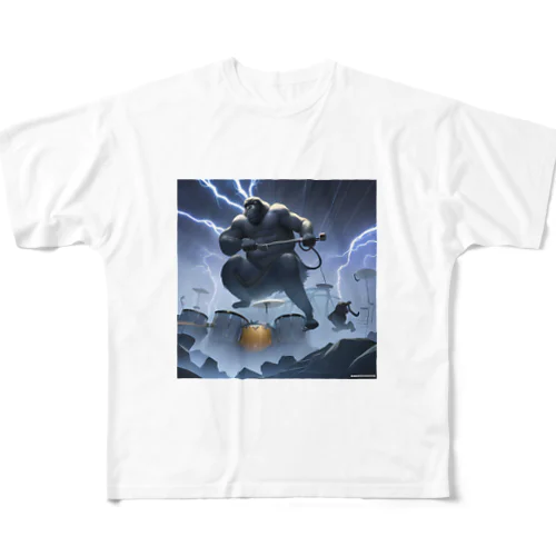 Primate Percussion Storm！ All-Over Print T-Shirt