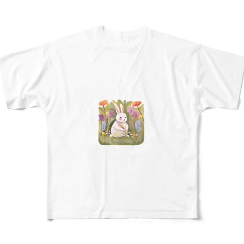 ウサギの遠足 All-Over Print T-Shirt