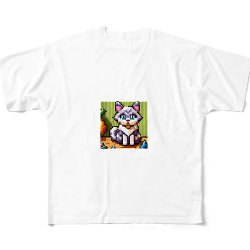 ドット絵バーマンキャット All-Over Print T-Shirt