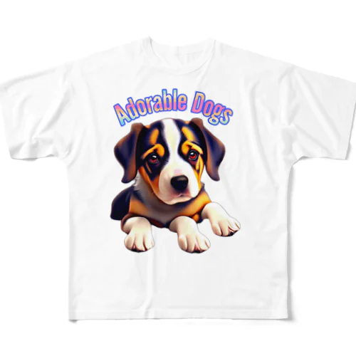 可愛い犬 All-Over Print T-Shirt